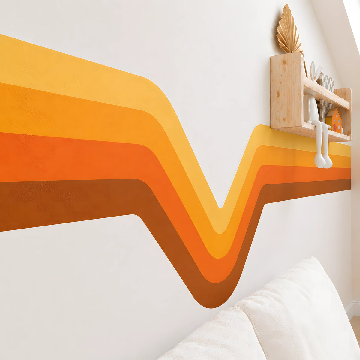 Peel and Stick 70s Retro Stripes