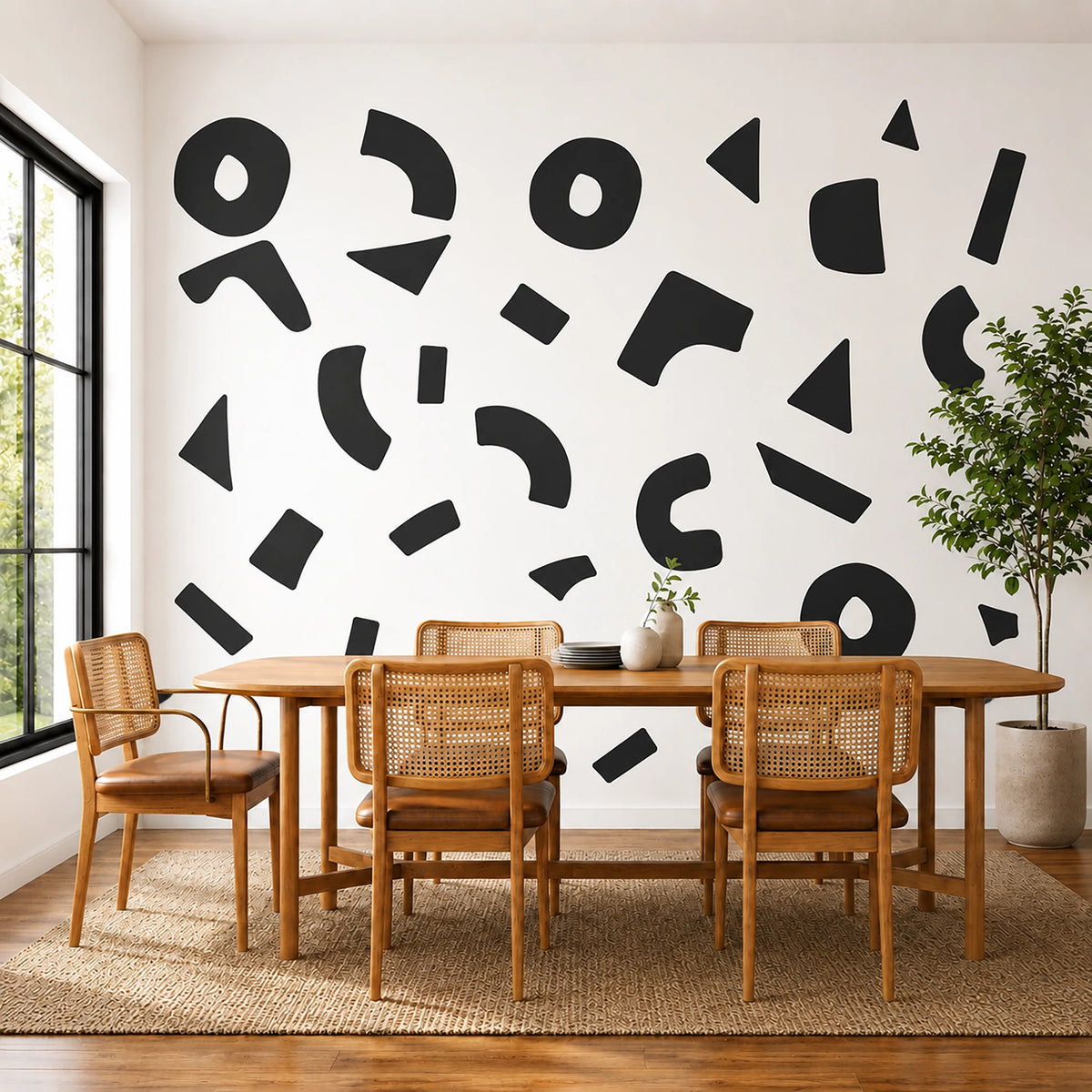Minimalist Shape Black Wall Decals