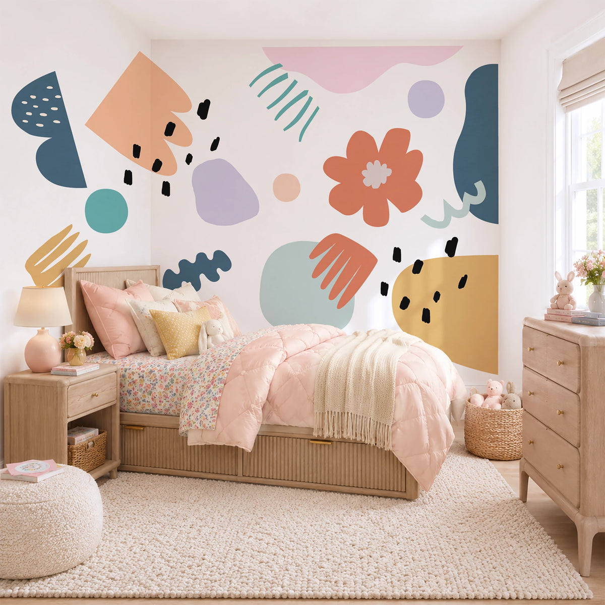 Abstract Floral Wall Mural