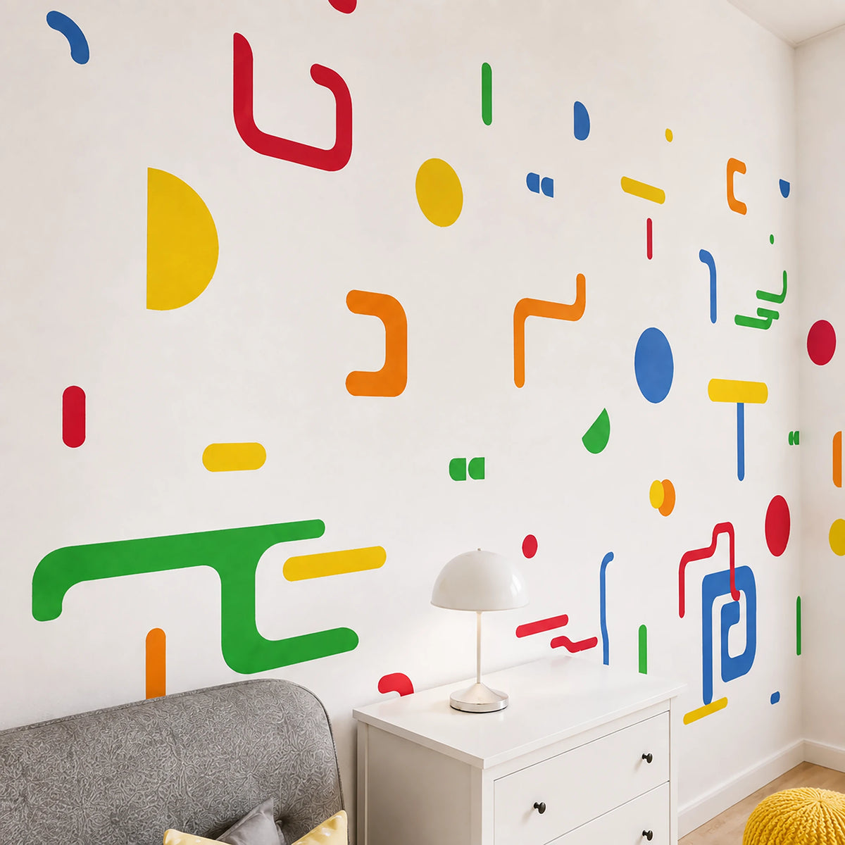 Retro Geometric Wall Decals