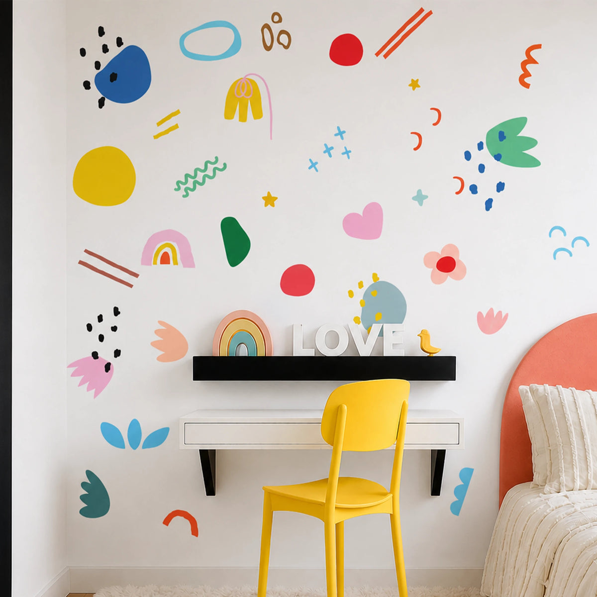 Fun Abstract Cutout Shape Wall Decals