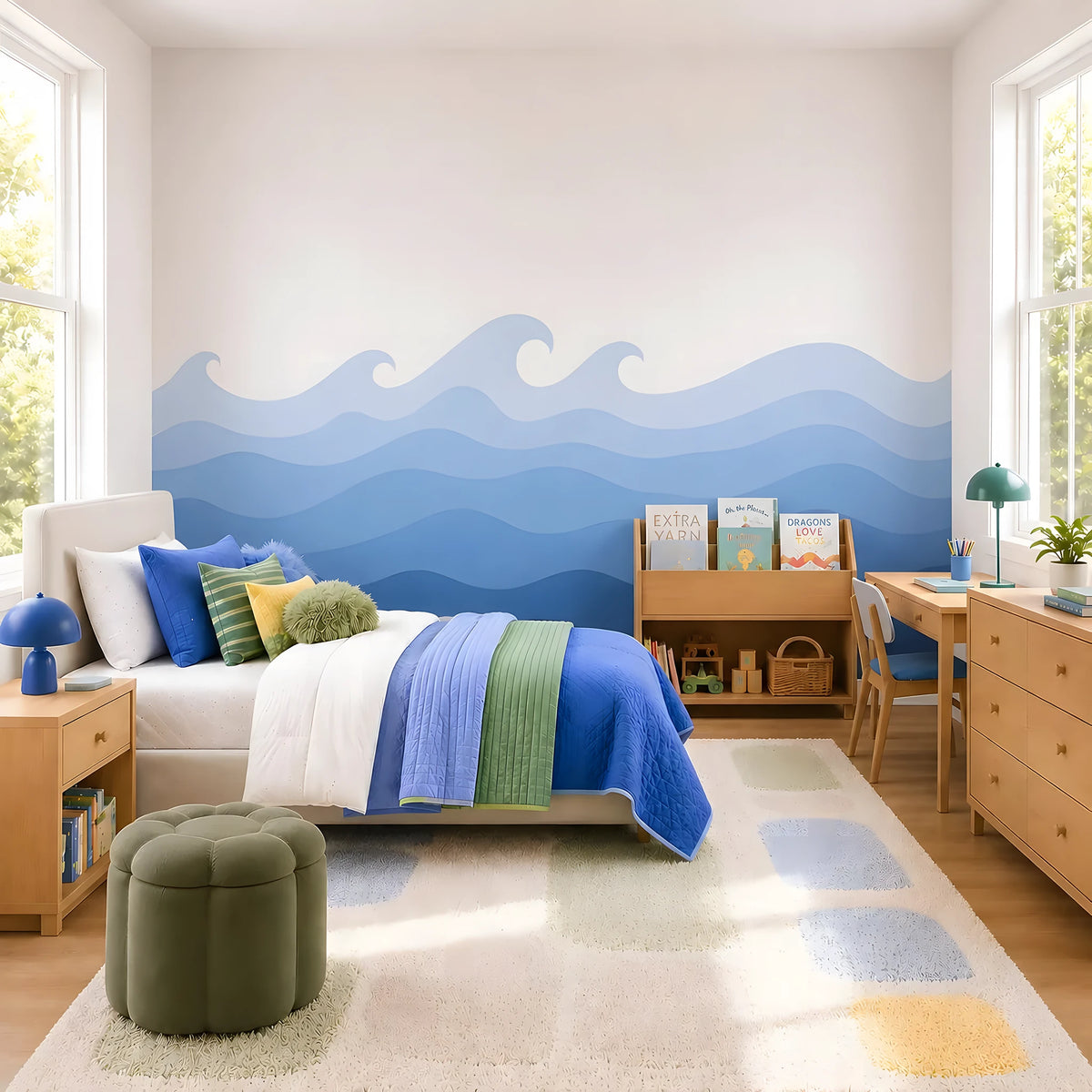 Coastal Ocean Wave Wall Decal