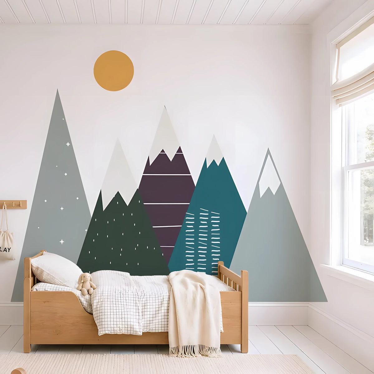 Giant Scandinavian Mountain Wall Decal Set