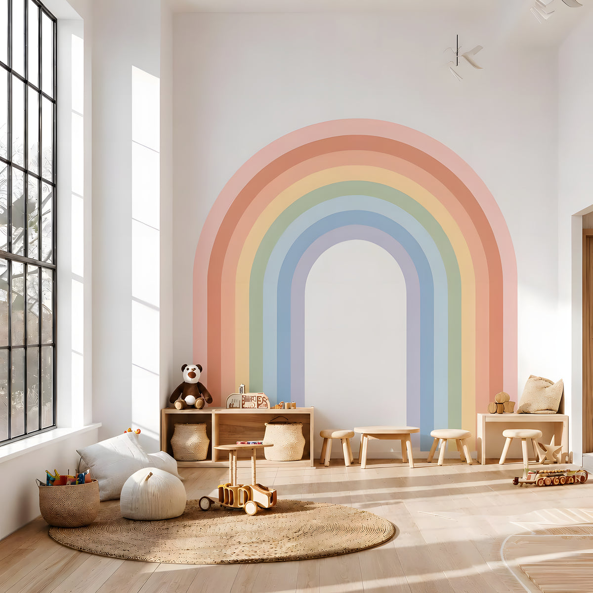 Muted Rainbow Wall Decal