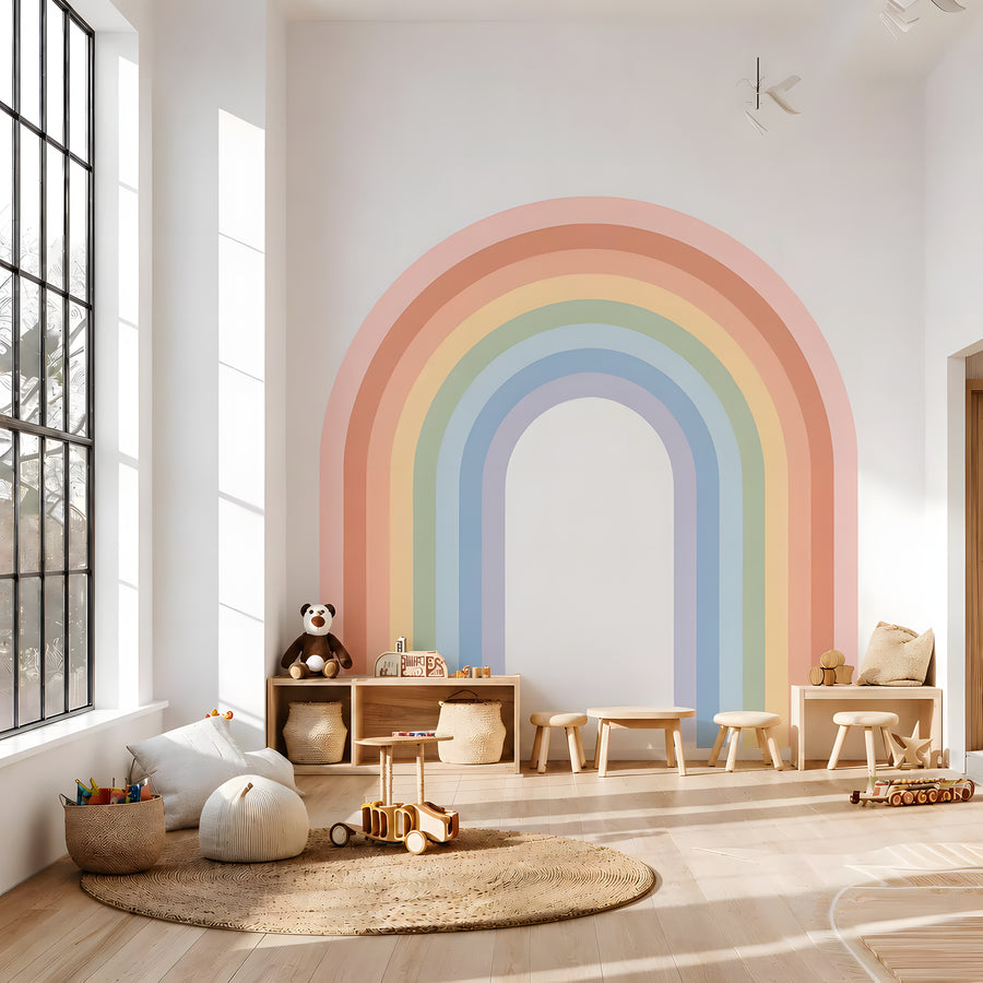 Muted Rainbow Wall Decal