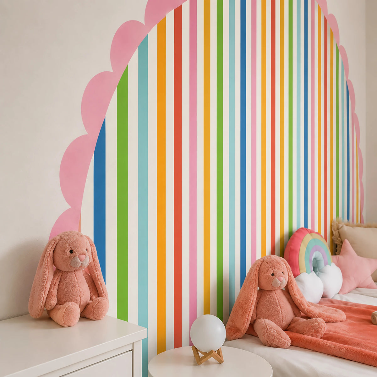 Scalloped Striped Arch Wall Decal