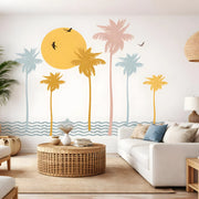 Retro Cali Palm Tree Wall Decals