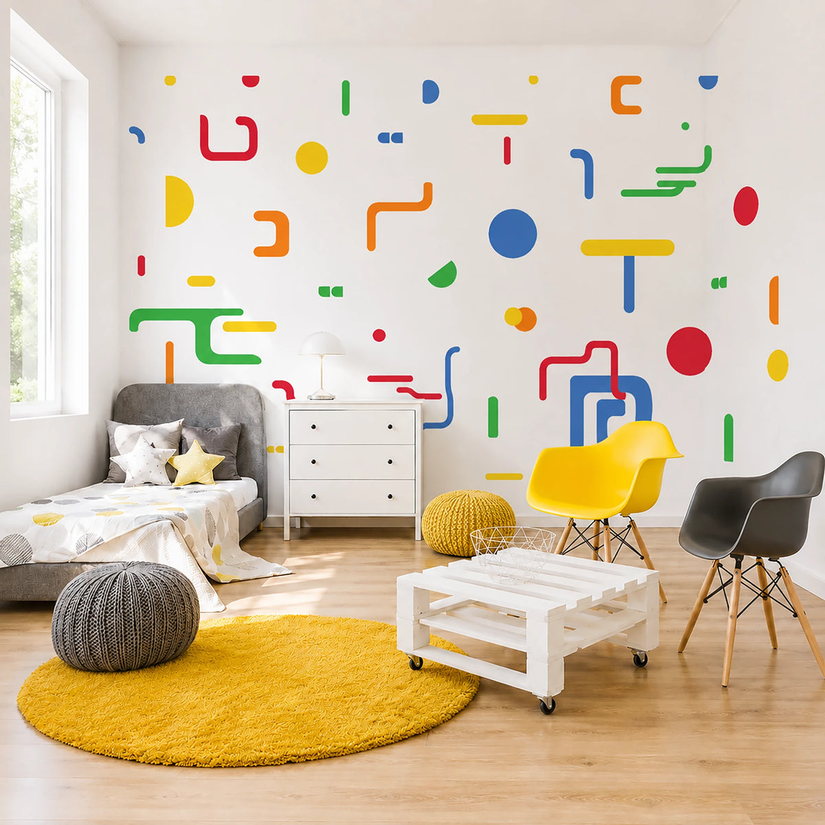 Retro Geometric Wall Decals