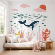 Removable Under the Sea Whale Wall Decals