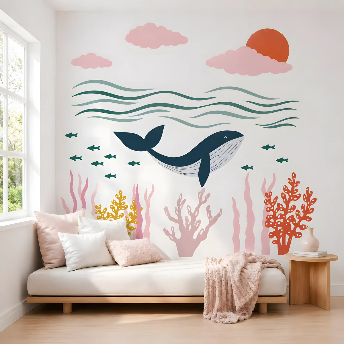 Removable Under the Sea Whale Wall Decals
