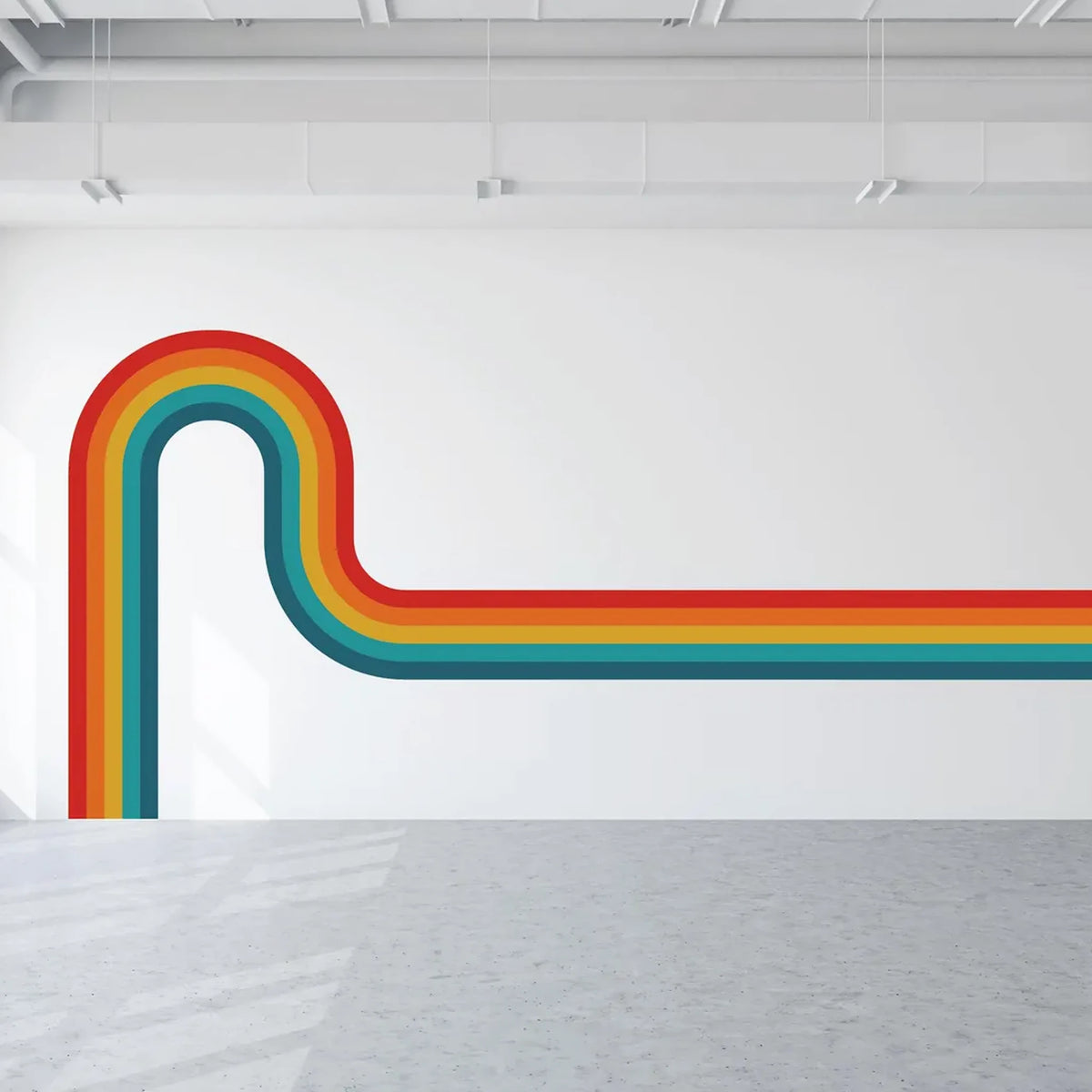 Retro Stripe Rainbow Decals