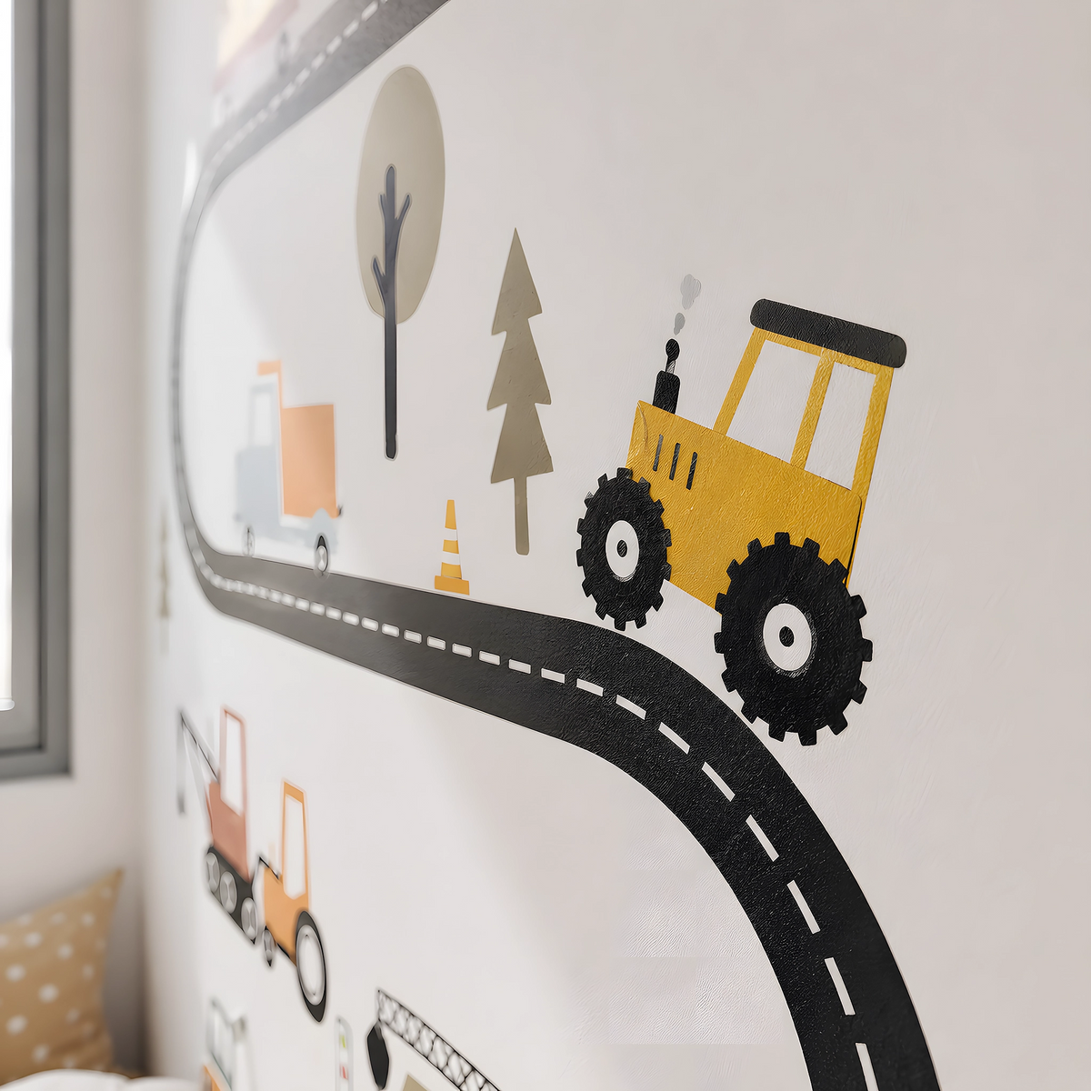 Kids Room Construction Truck Wall Decals