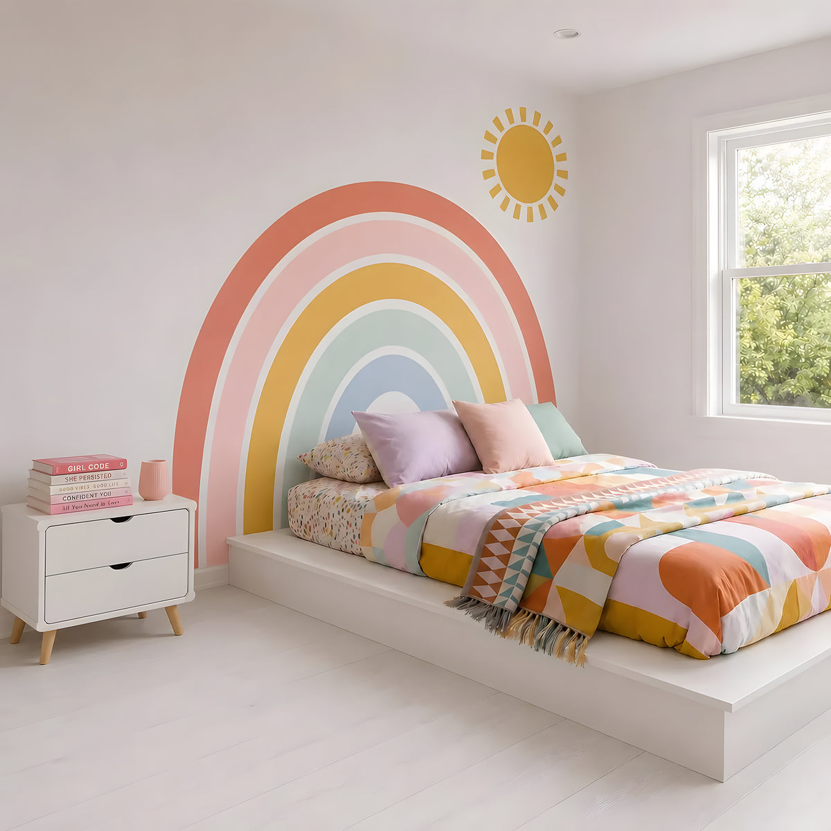 Sunset Pop Rainbow Wall Decal