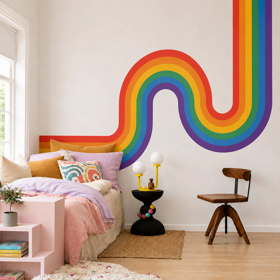 Classic Rainbow Retro Stripes