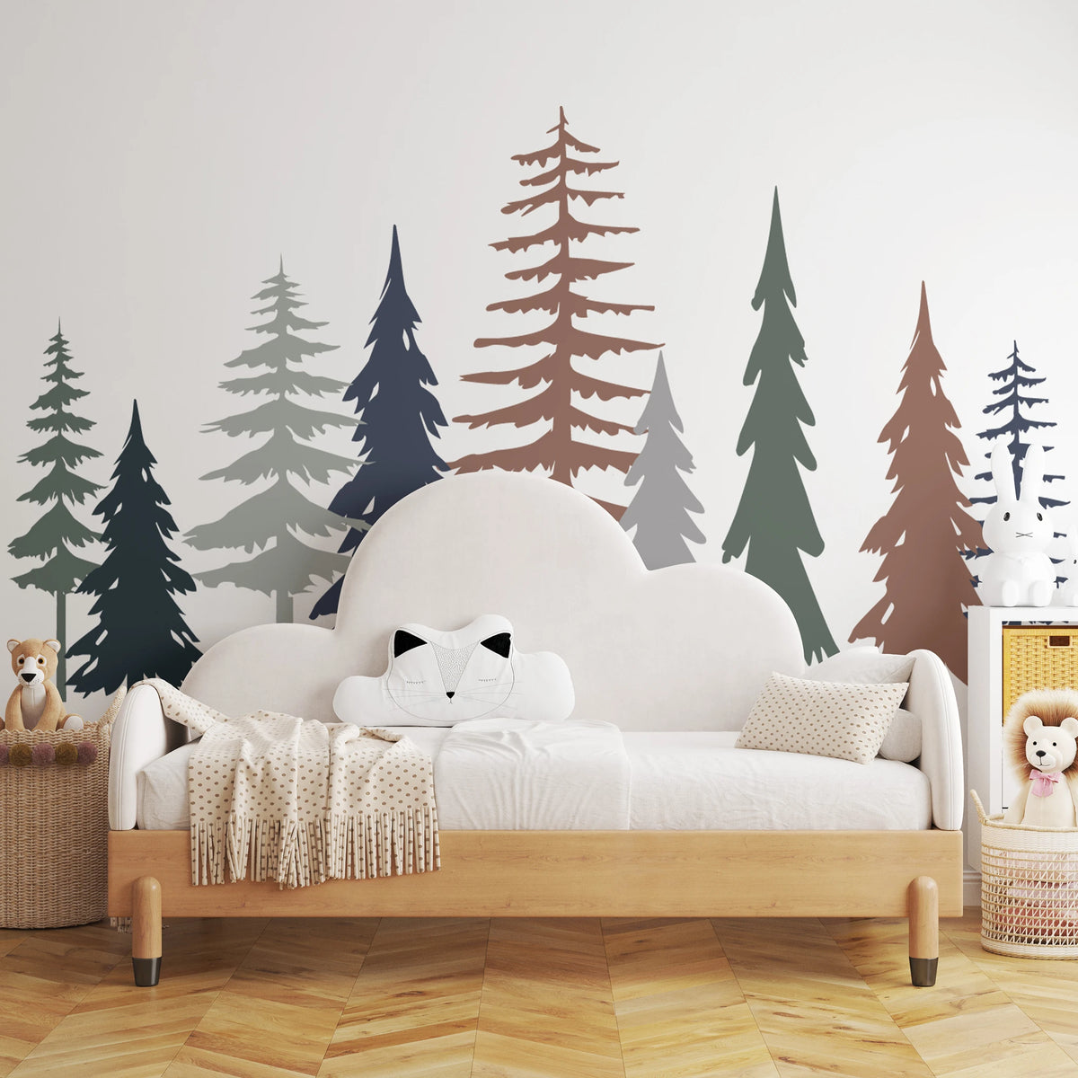 Pastel Pine Trees Wall Decals