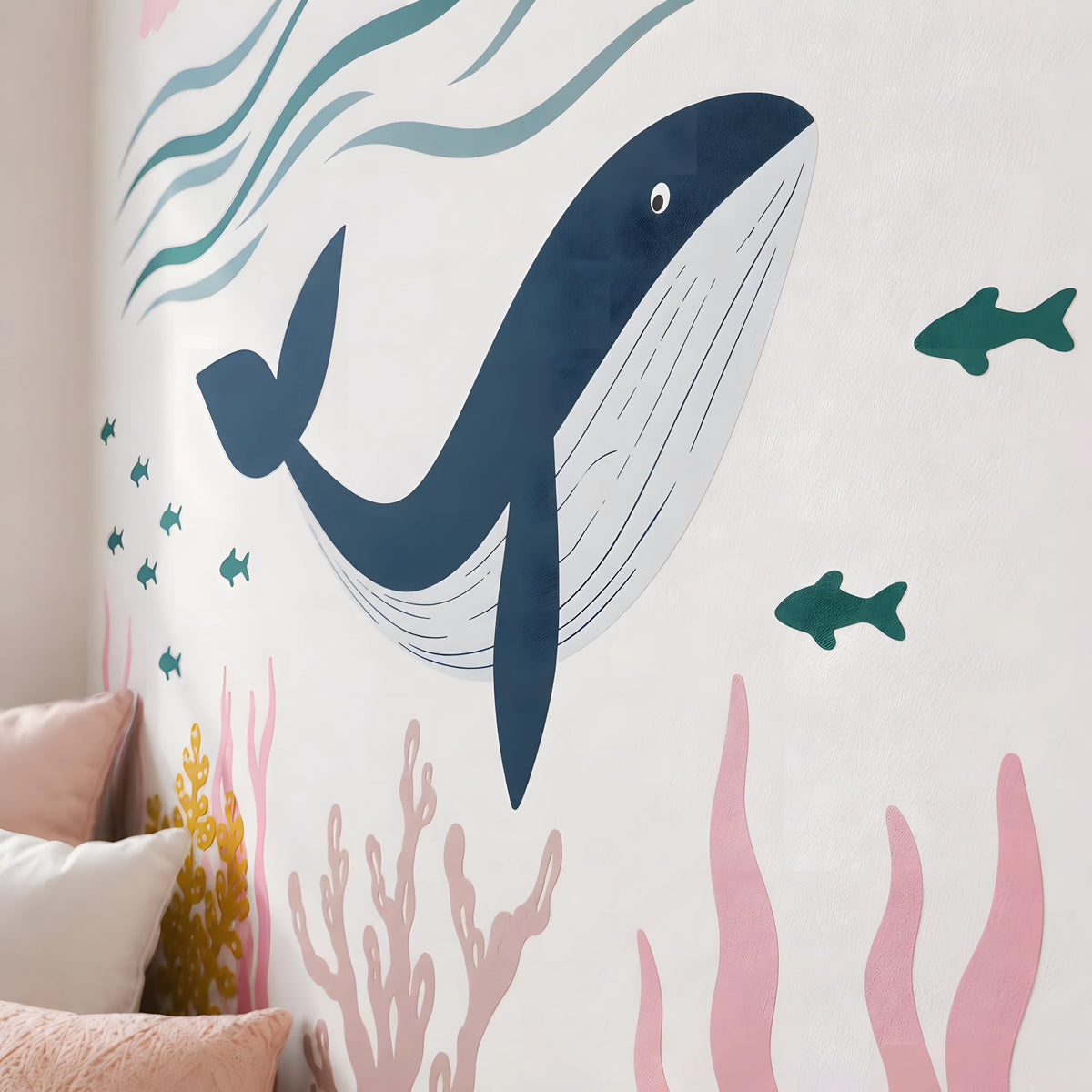 Removable Under the Sea Whale Wall Decals
