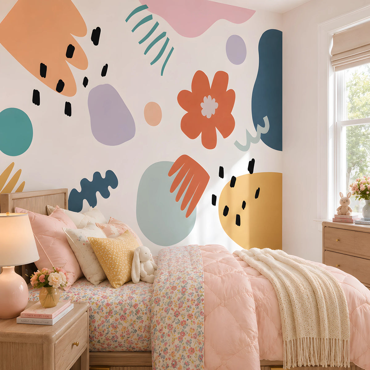 Abstract Floral Wall Mural