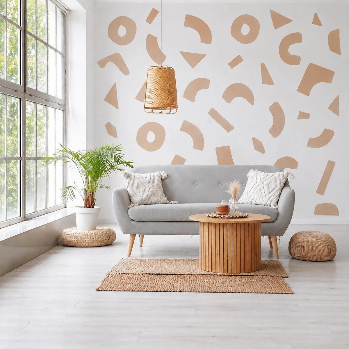 Minimalist Shape Black Wall Decals