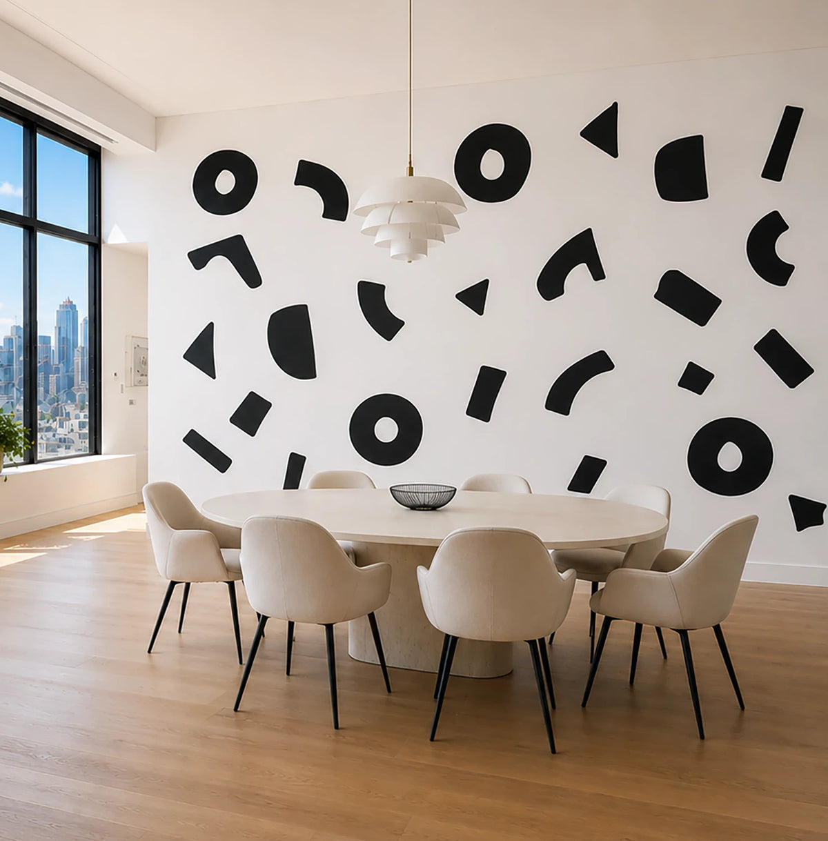 Minimalist Shape Black Wall Decals