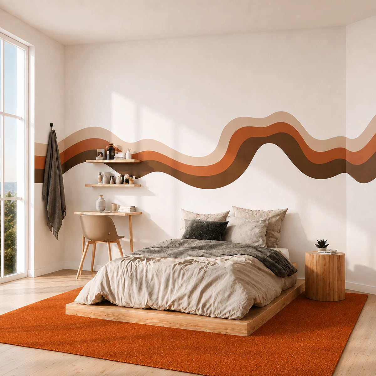Funky Wavy Stripe Wall Decal
