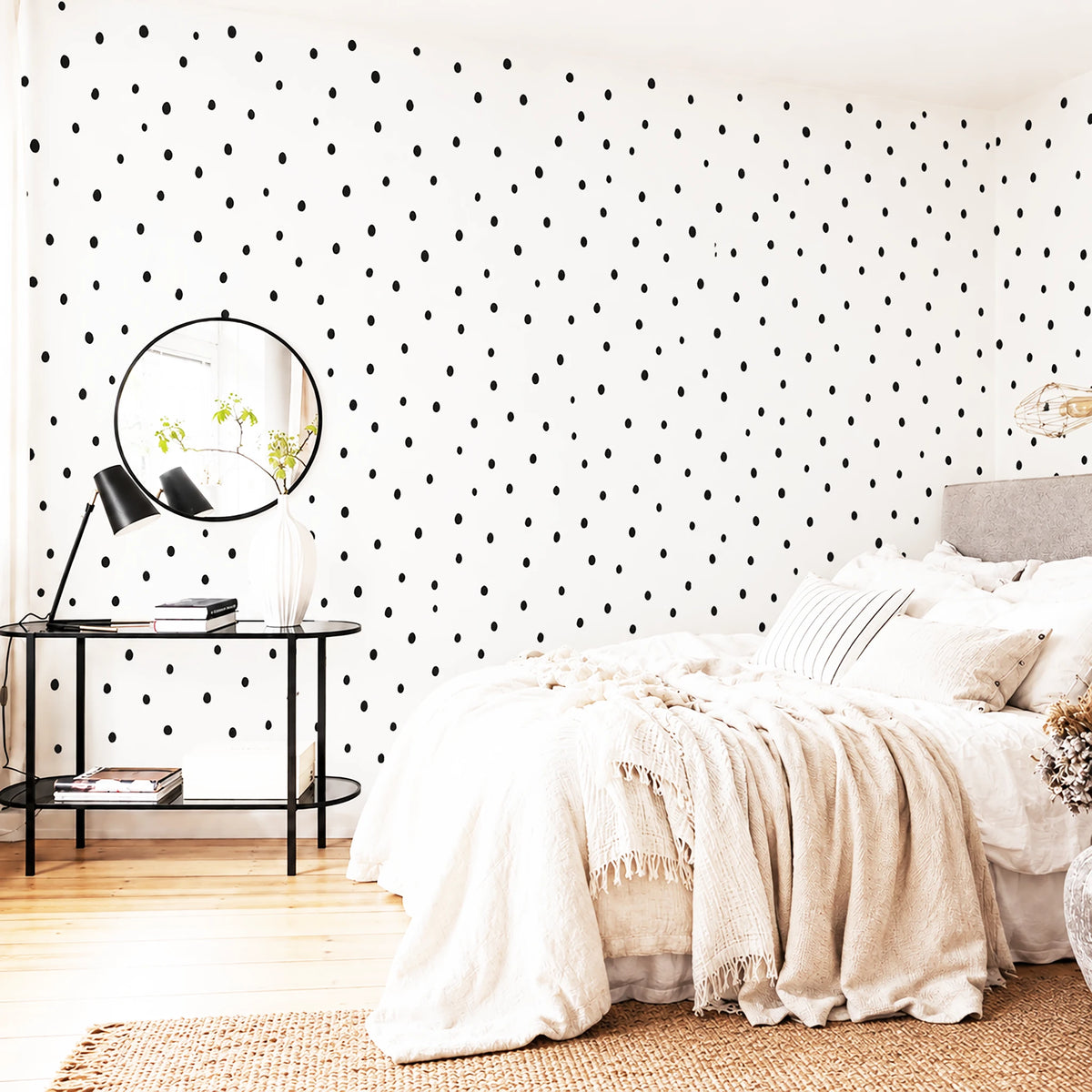 Black Irregular Dots Wall Decals
