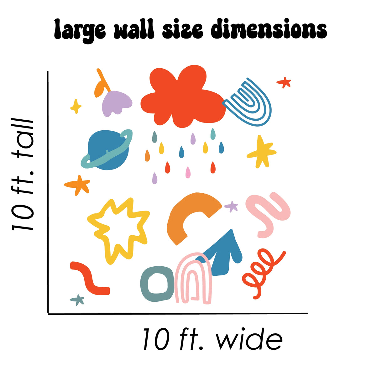 Abstract Shape Space Wall Decals