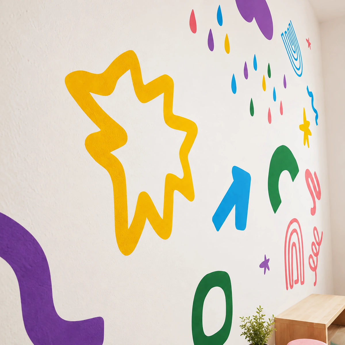 Abstract Shape Space Wall Decals