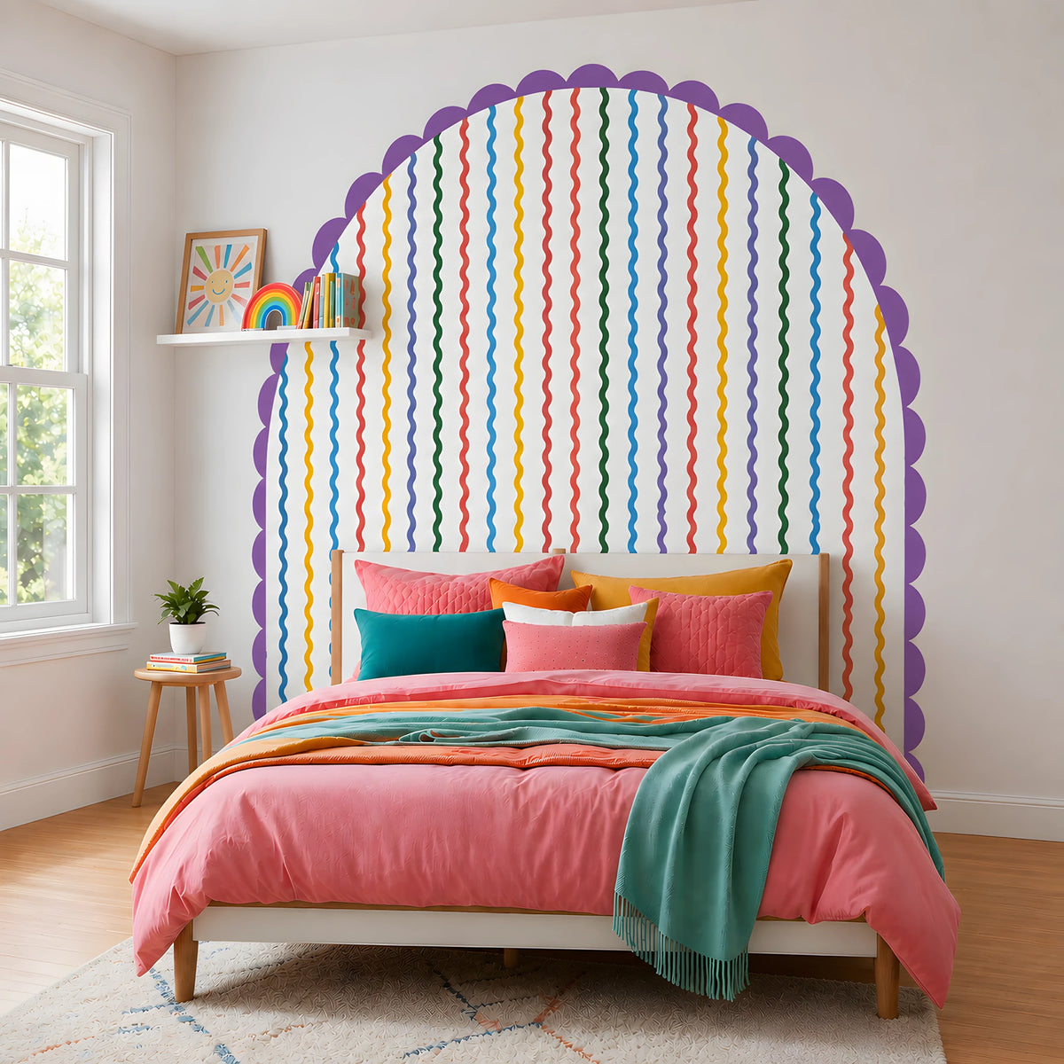 Ballet Taffy Wavy Stripe Arch Wall Decal