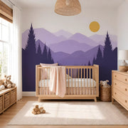 Purple Summit Mountain Wall Mural