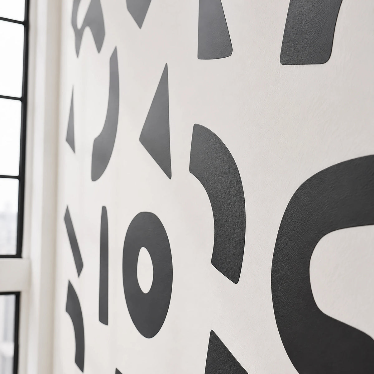 Minimalist Shape Black Wall Decals