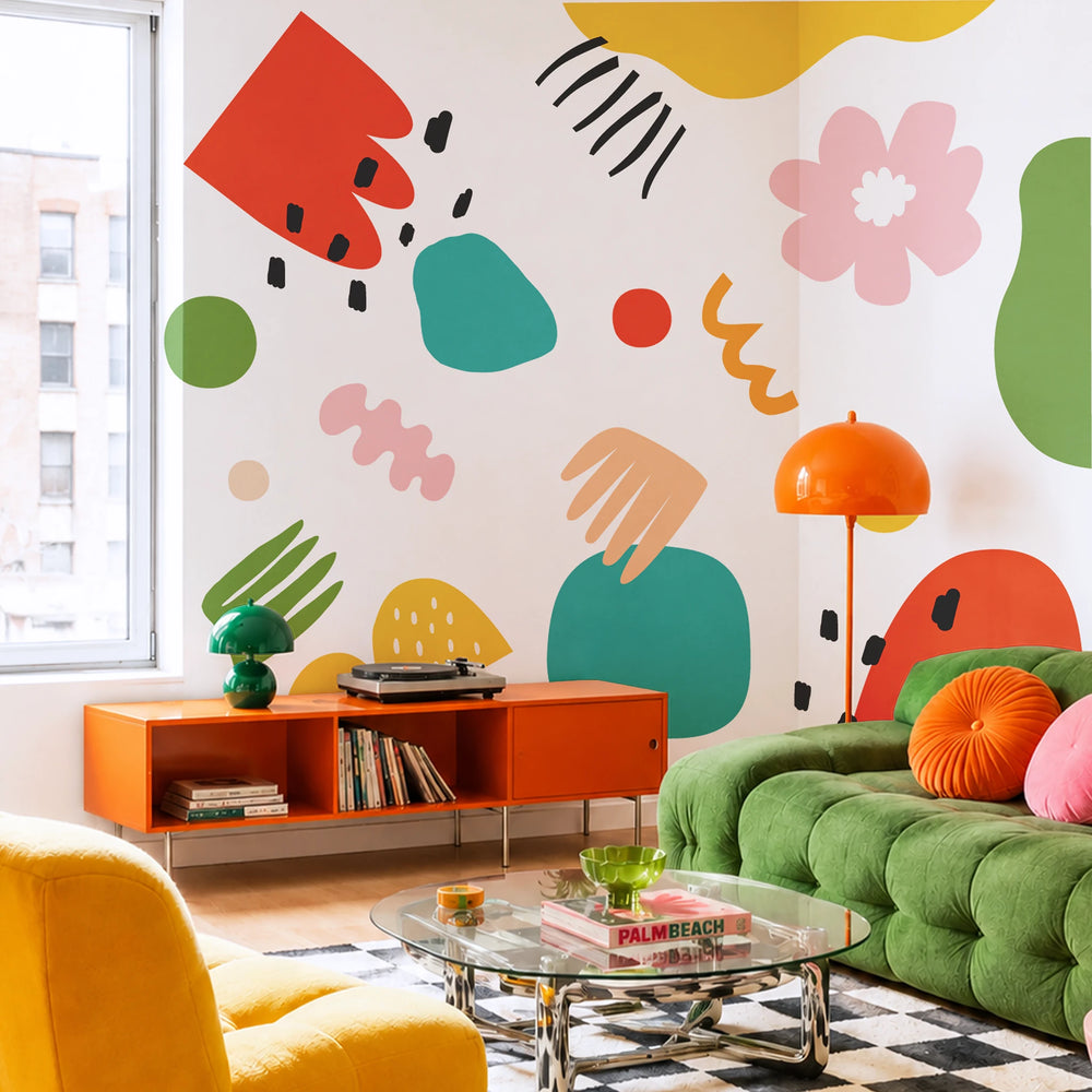 Abstract Floral Wall Mural