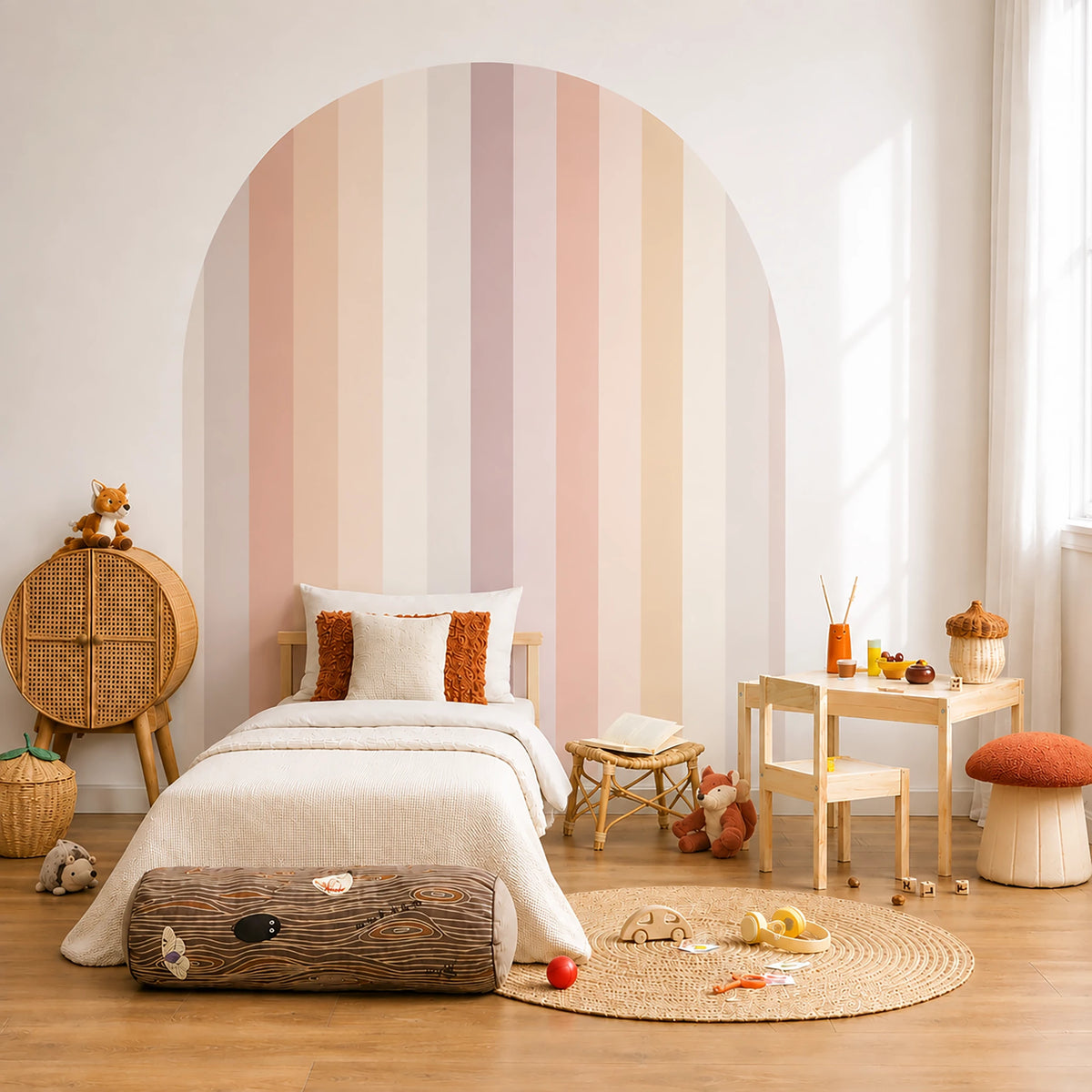 Neutral Stripe Arch Wall Decal