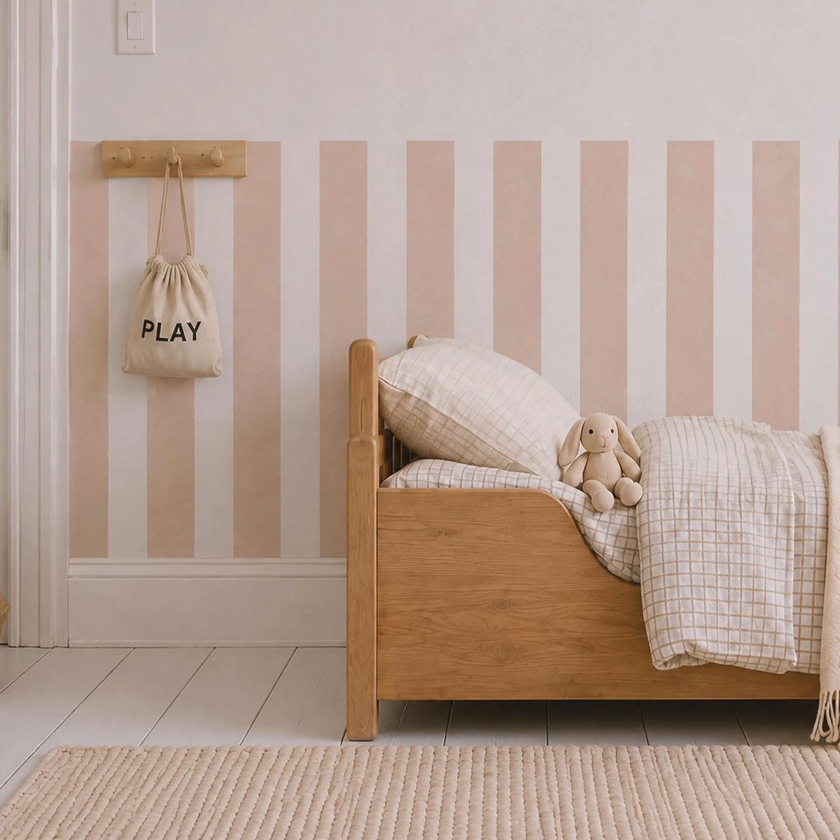 Scandi Hygge Half Wall Stripe Decals