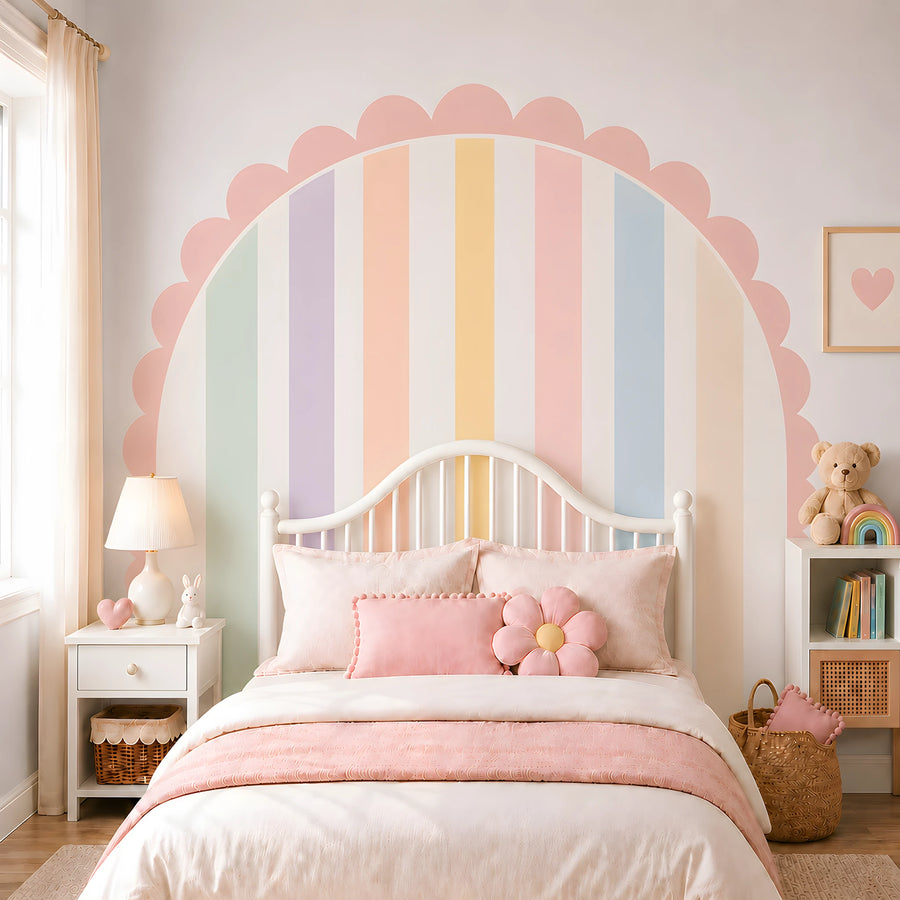 Cotton Candy Rainbow Arch