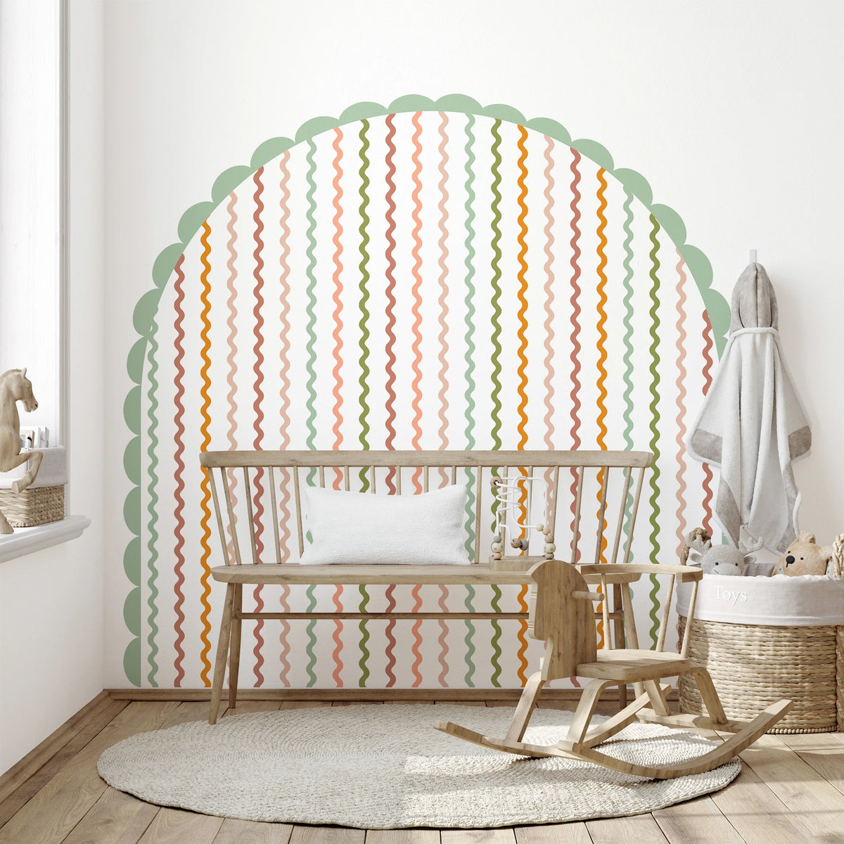 Ballet Taffy Wavy Stripe Arch Wall Decal