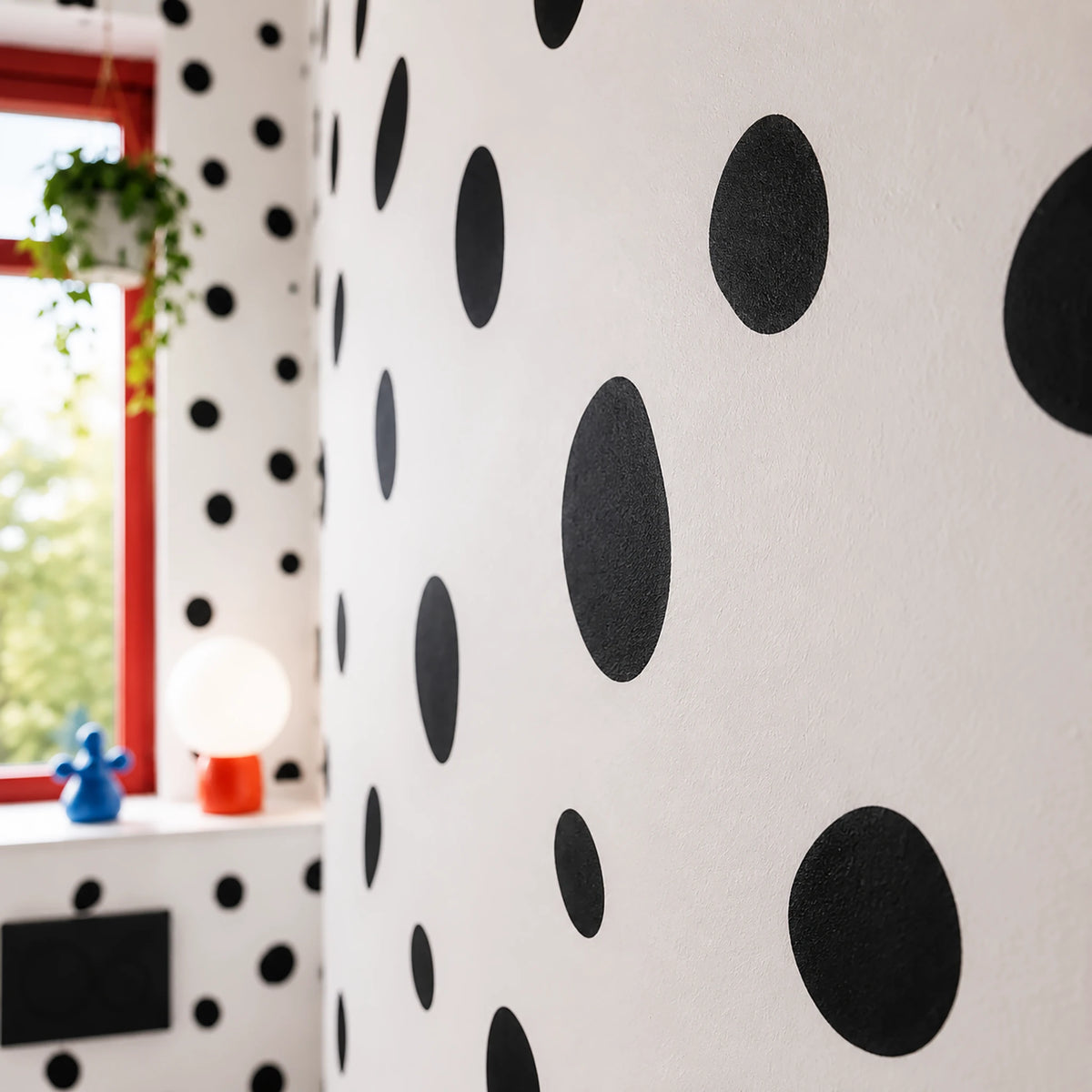 Black Irregular Dots Wall Decals