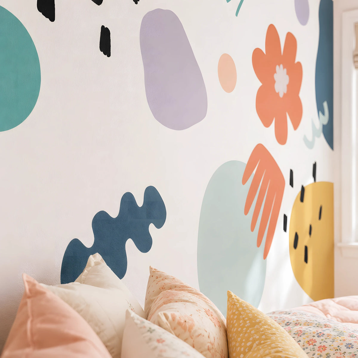 Abstract Floral Wall Mural