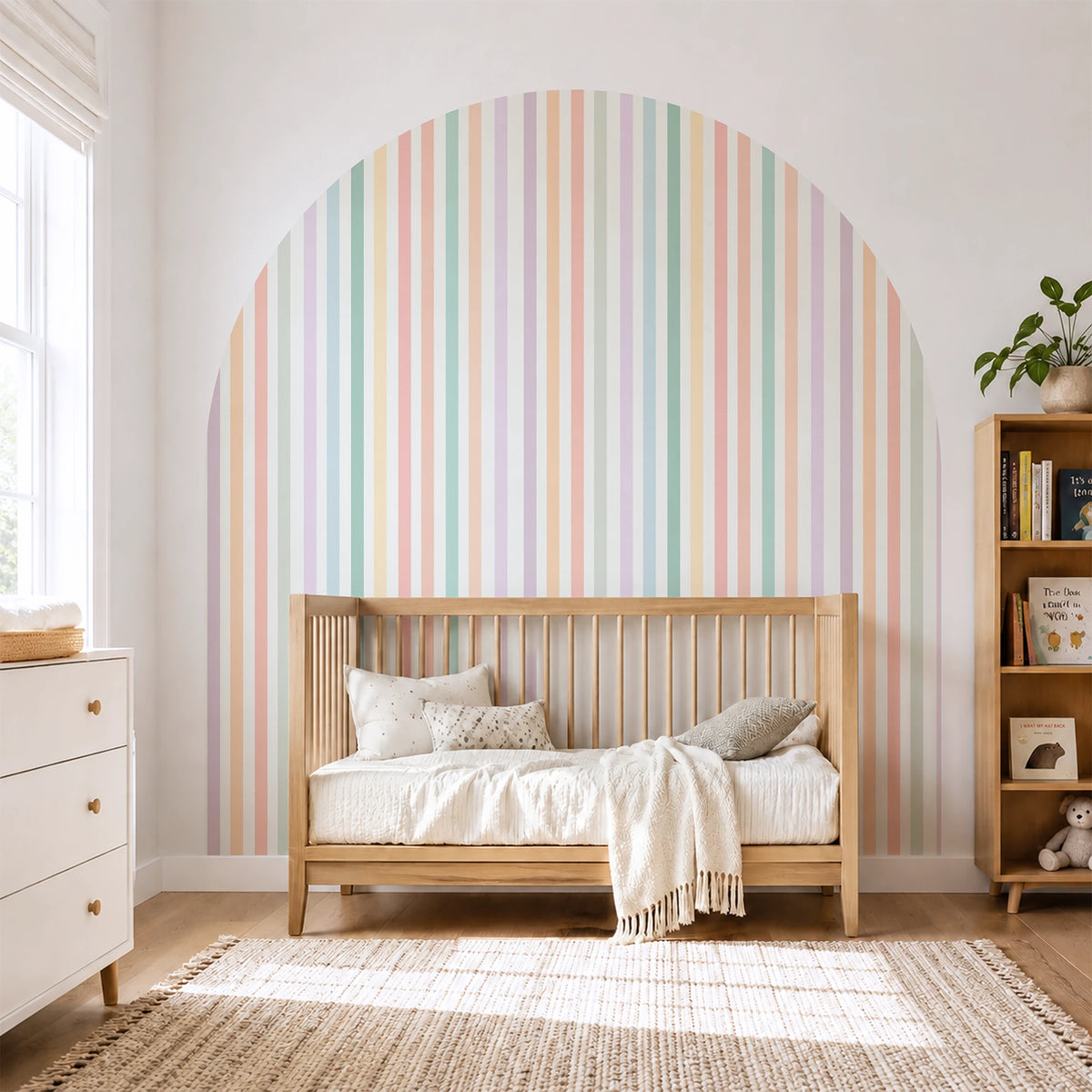 Soft Stripes Arch Wall Decal