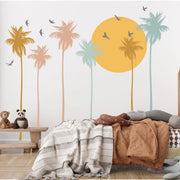 Vintage Beach Palm Tree Wall Decals