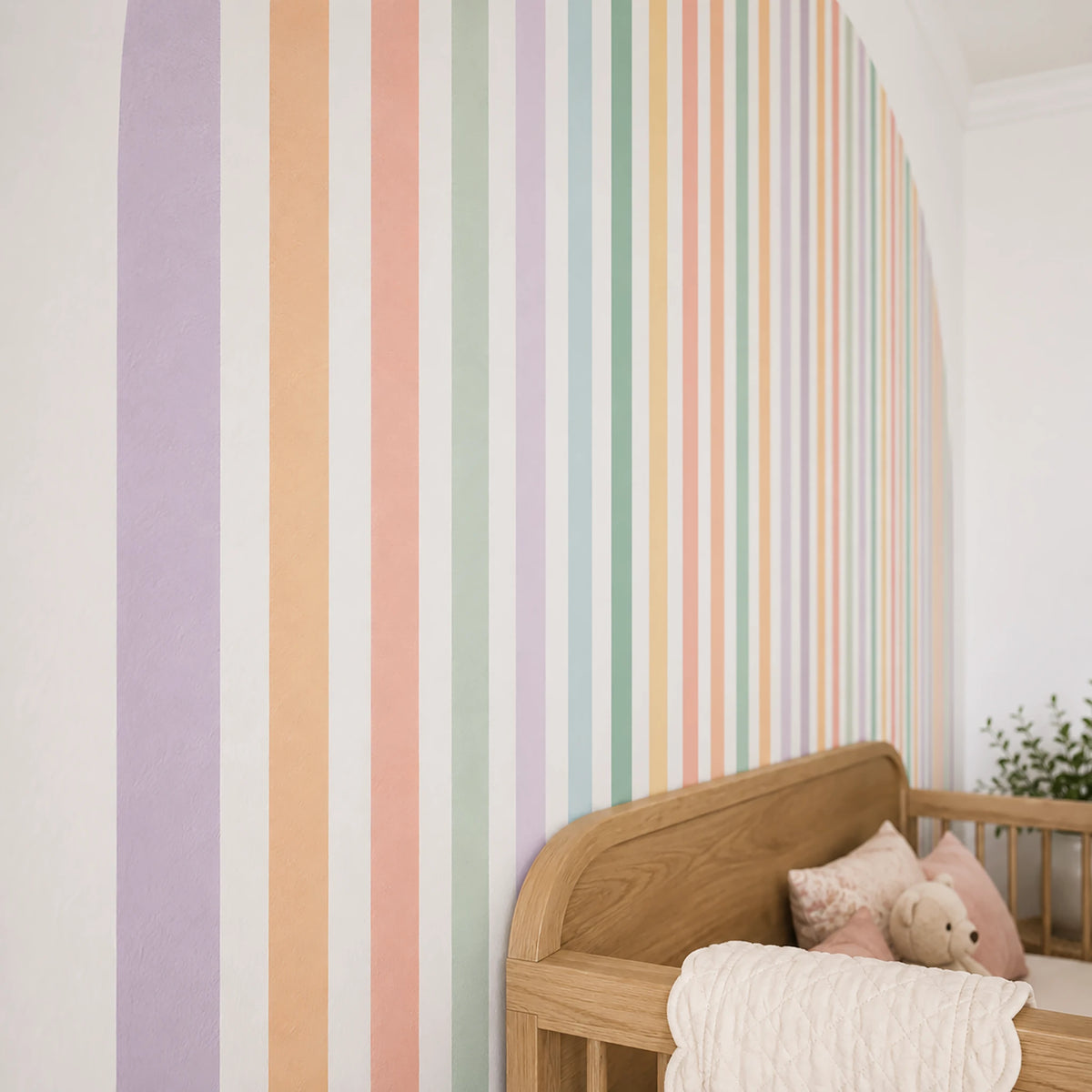 Soft Stripes Arch Wall Decal