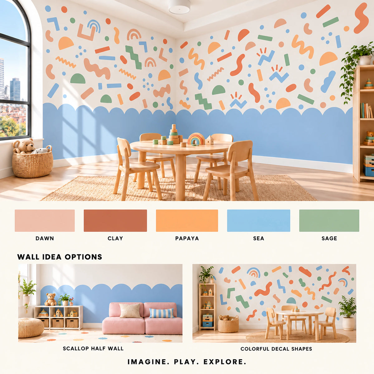 Custom color wall decal