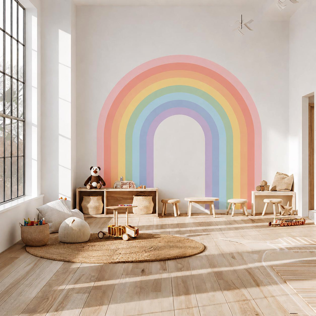 Soft Pastel Rainbow Wall Decal