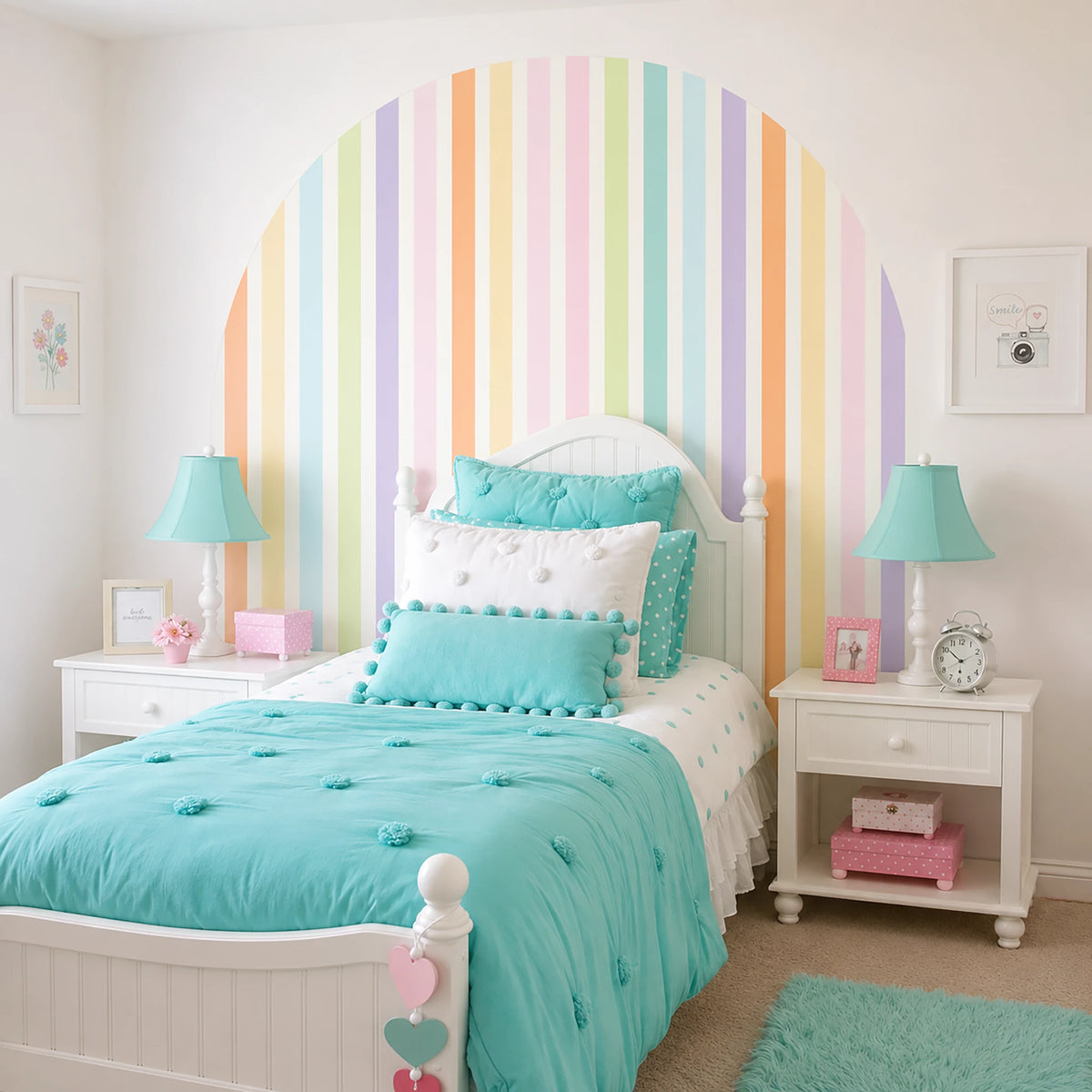 Sugar Rush Stripes Arch Wall Decal