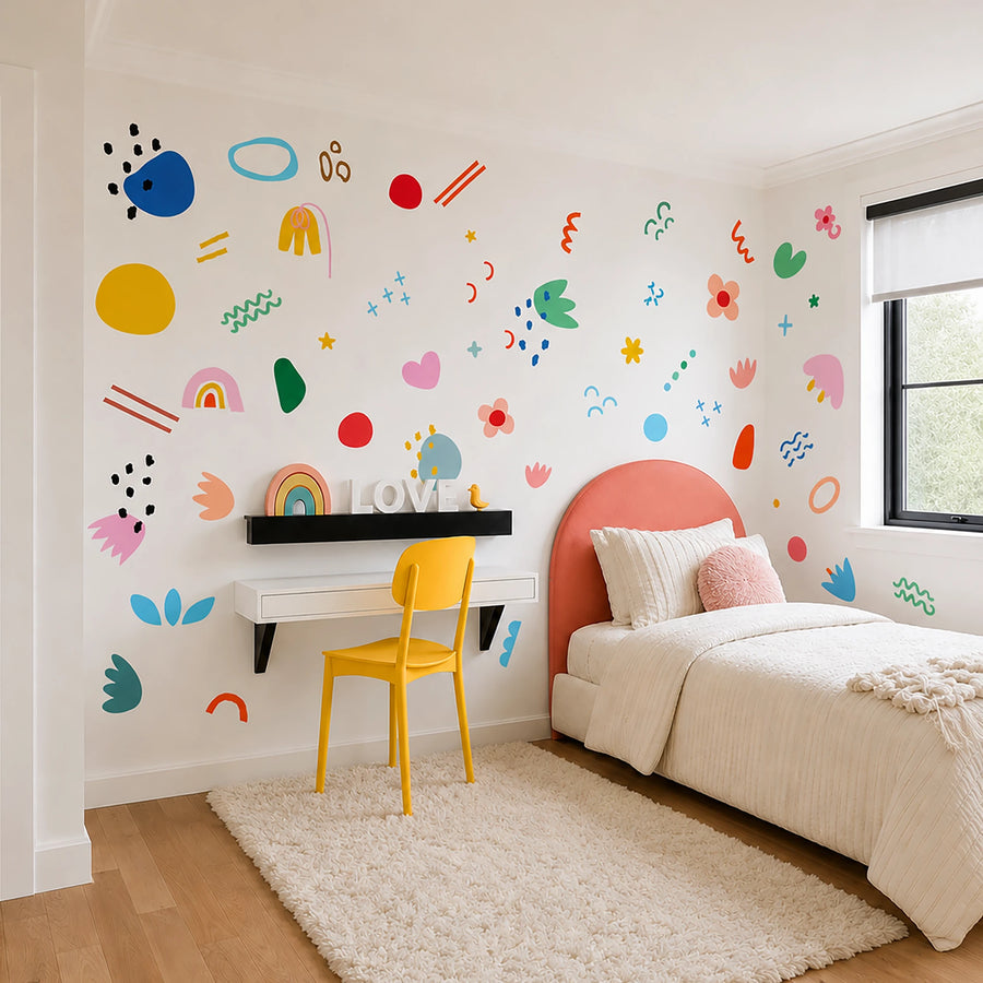 Fun Abstract Cutout Shape Wall Decals