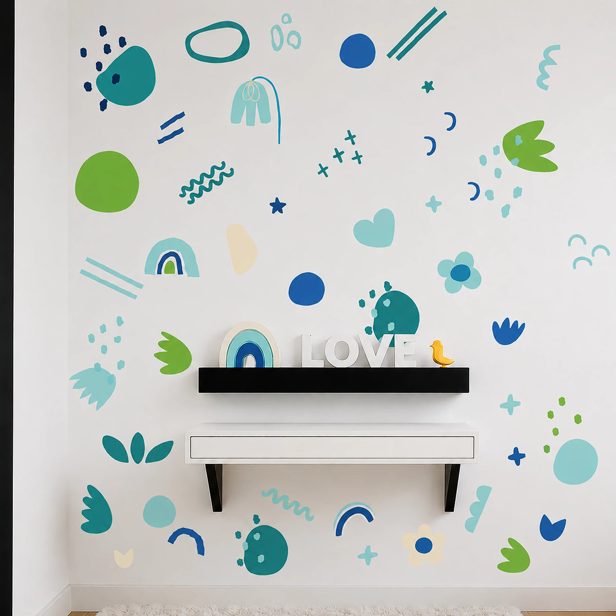 Fun Abstract Cutout Shape Wall Decals