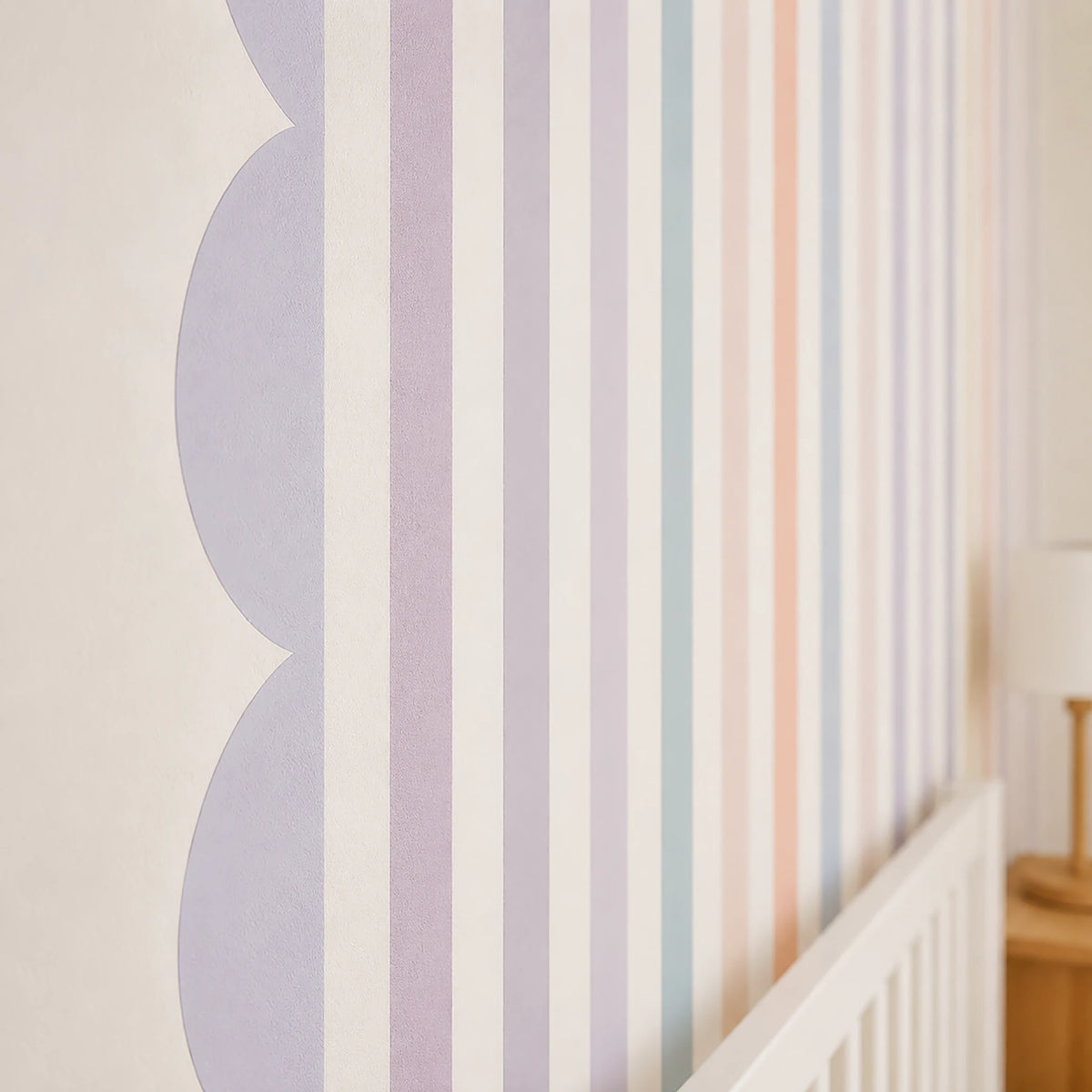Pastel Rainbow Stripe Arch Wall Decal
