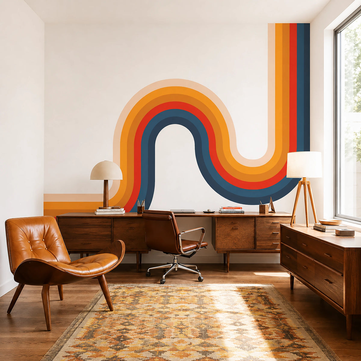 Classic Rainbow Retro Stripes