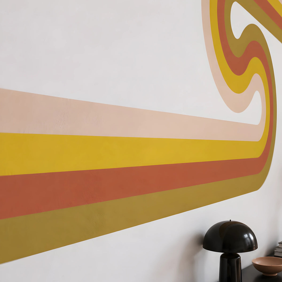 70s Bold Minimalist Wave Wall Decal