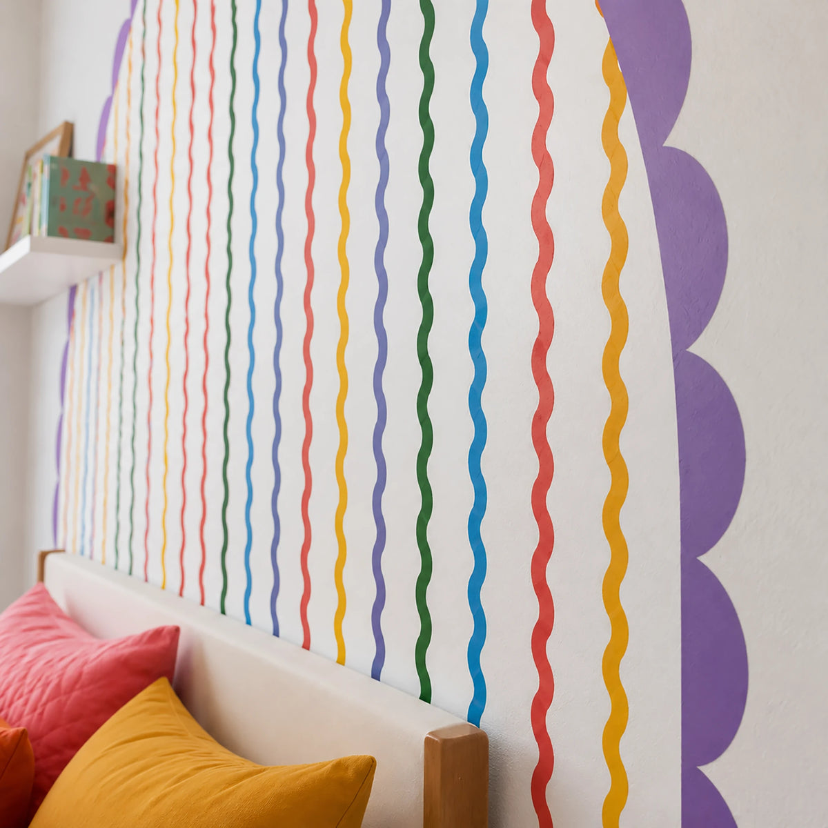Ballet Taffy Wavy Stripe Arch Wall Decal