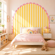 Yellow Stripe Scalloped Arch